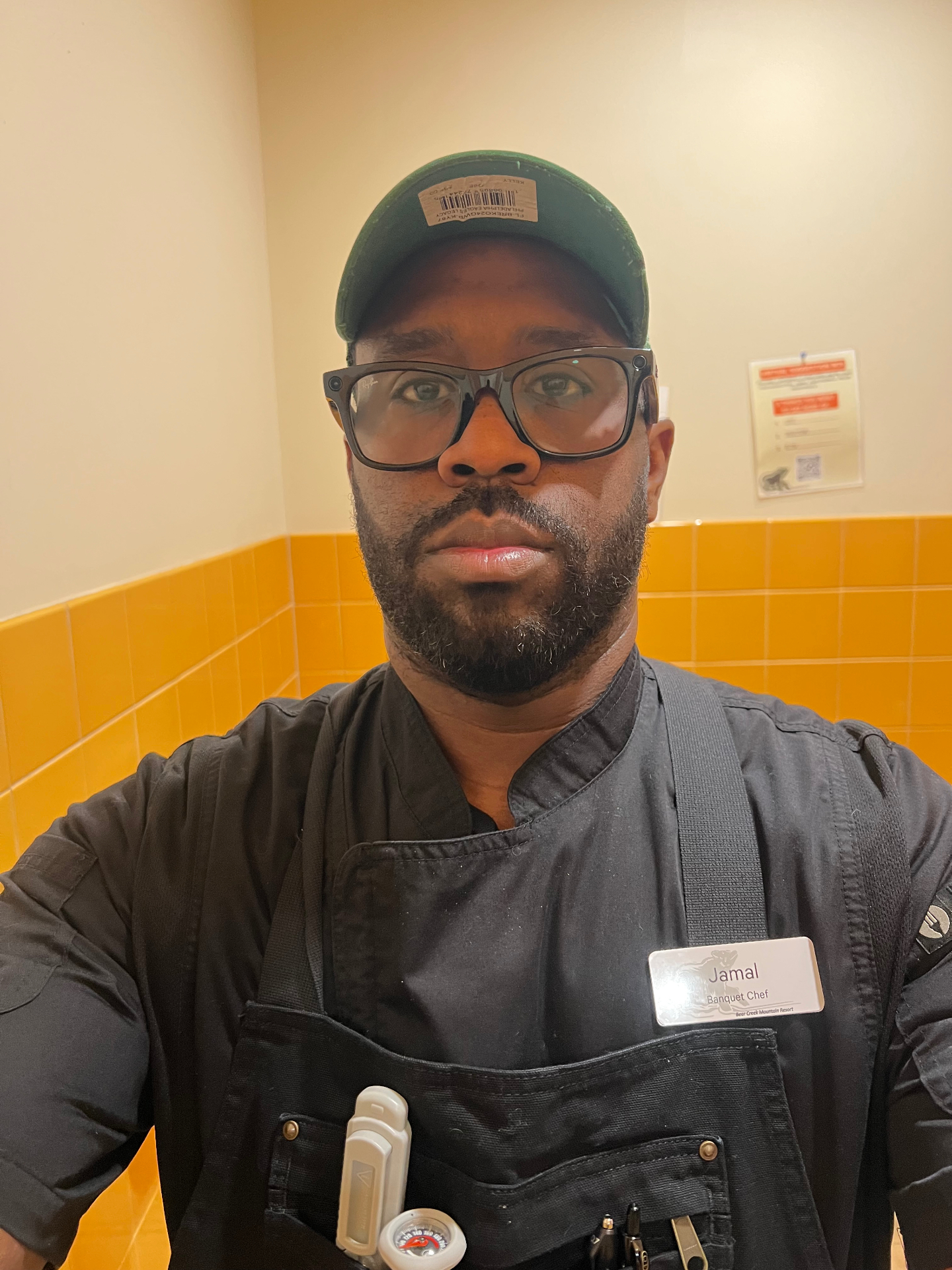 Chef Jamal, founder of Mallie's Burgers, in his chef coat